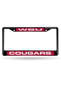 Washington State Cougars Black Chrome License Frame