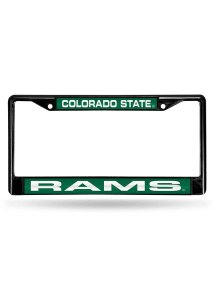 Colorado State Rams Black Chrome License Frame