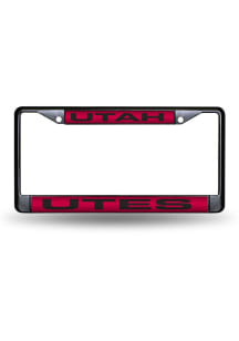 Utah Utes Black Chrome License Frame