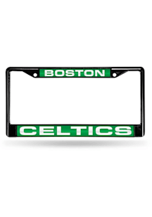 Boston Celtics Black Chrome License Plate Frame - Black