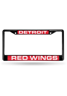 Detroit Red Wings Black Chrome License Frame