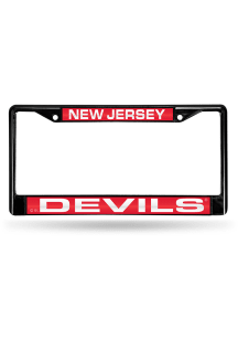 New Jersey Devils Black Chrome License Frame