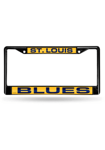 St Louis Blues Black Chrome License Frame