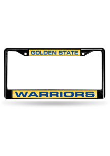 Golden State Warriors Black Chrome License Frame