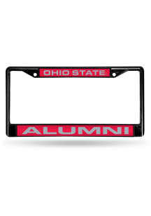 Black Ohio State Buckeyes Black Chrome License Frame