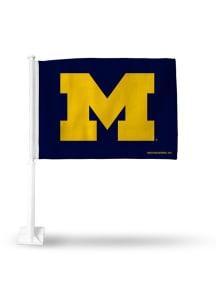 Blue Michigan Wolverines Double Sided Car Flag