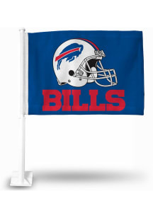 Buffalo Bills Double Sided Car Flag - Silver