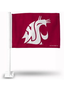 Washington State Cougars Double Sided Car Flag - White