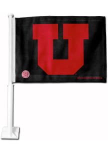 Utah Utes Double Sided Car Flag - Black