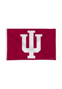 White Indiana Hoosiers 3x5 Silk Screen Grommet Flag