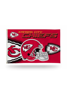 Kansas City Chiefs 3x5 Red Silk Screen Grommet Flag