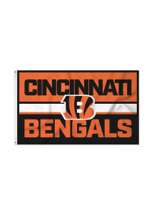 Cincinnati Bengals 3x5 White Silk Screen Grommet Flag