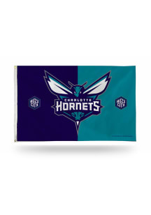 Charlotte Hornets 3x5 White Silk Screen Grommet Flag
