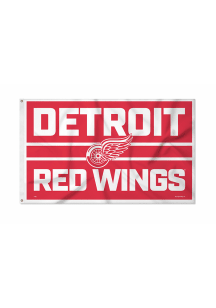 Detroit Red Wings 3x5 White Silk Screen Grommet Flag