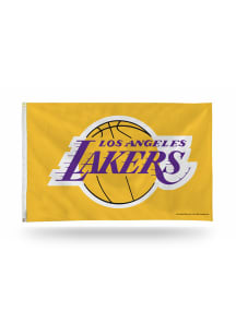 Los Angeles Lakers 3x5 Yellow Silk Screen Grommet Flag