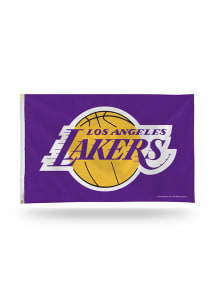 Los Angeles Lakers 3x5 Purple Silk Screen Grommet Flag