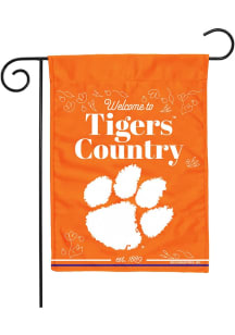 Clemson Tigers 13x18 Garden Flag - White