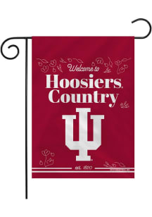 White Indiana Hoosiers 13x18 Garden Flag