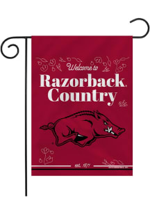 Arkansas Razorbacks 13x18 Garden Flag - White