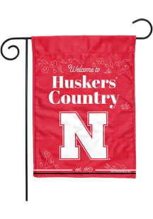 White Nebraska Cornhuskers 13x18 Garden Flag