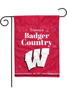 White Wisconsin Badgers 13x18 Garden Flag