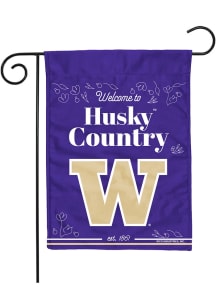 White Washington Huskies 13x18 Garden Flag