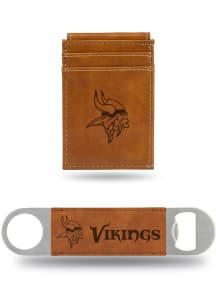 Minnesota Vikings Bar Blade and Front Pocket Wallet Mens Front Pocket Wallet and Bar Blade Set