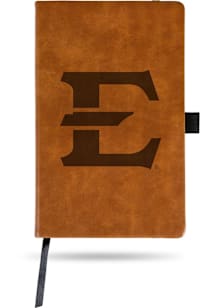 East Tennesse State Buccaneers Engraved Notebook and Folder - Brown