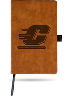 Central Michigan Chippewas Engraved Notebook and Folder - Brown