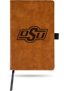 Oklahoma State Cowboys Engraved Notebook and Folder - Brown