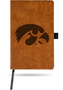 Iowa Hawkeyes Engraved Notebook and Folder - Brown