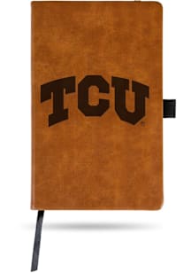 TCU Horned Frogs Engraved Notebook and Folder - Brown
