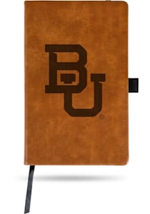 Baylor Bears Engraved Notebook and Folder - Brown