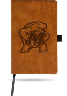 Brown Maryland Terrapins Engraved Notebook and Folder