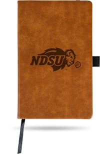 North Dakota State Bison Engraved Notebook and Folder - Brown