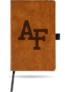 Air Force Falcons Engraved Notebook and Folder - Brown