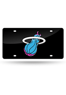 Miami Heat Black Laser Cut Car Accessory License Plate