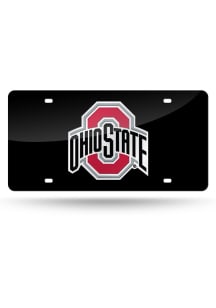 Black Ohio State Buckeyes Laser Cut License Plate