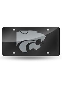 Black K-State Wildcats Laser Cut License Plate