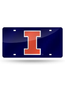 Illinois Fighting Illini Laser Cut Car Accessory License Plate