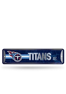 Tennessee Titans 4x15 Metal Street Sign - Silver