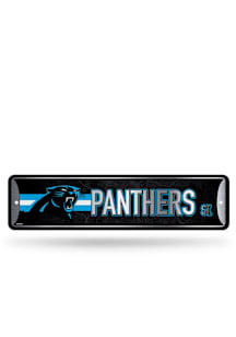 Carolina Panthers 4x15 Metal Street Sign - Silver