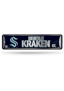 Seattle Kraken 4x15 Metal Street Sign - Silver