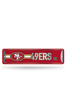 San Francisco 49ers 4x15 Metal Street Sign - Silver