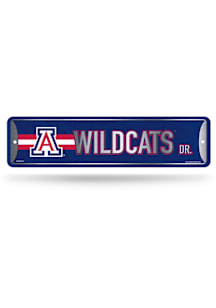 Arizona Wildcats 4x15 Metal Street Sign - Silver