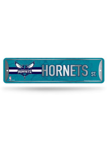 Charlotte Hornets 4x15 Metal Street Sign