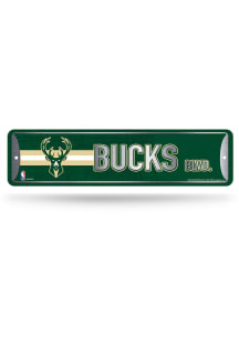 Milwaukee Bucks 4x15 Metal Street Sign
