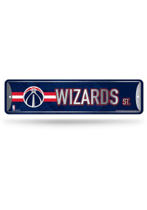 Washington Wizards 4x15 Metal Street Sign - Silver