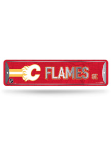 Calgary Flames 4x15 Metal Street Sign