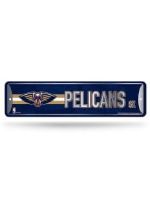 New Orleans Pelicans 4x15 Metal Street Sign